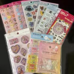 セリア・タイルシール・おはじきシール・ウォーターシールなど10枚セット