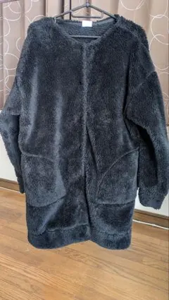 ブラックフリースロングジャケット