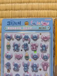 ボンボンドロップシールミニ　スティッチ プチドロップステッカー　くまのプーさん