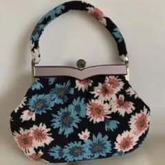 花柄ビーズ刺繍ハンドバッグ
