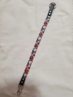 美品CathKidstonキャス・キッドソン花柄キーホルダー ストラップ