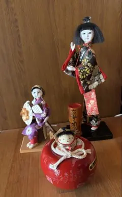 日本人形 3体セット 伝統工芸品 九谷焼鈴 おまとめ - メルカリ