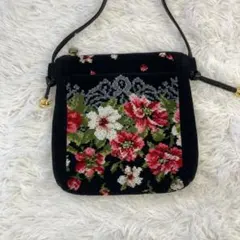 【美品】フェイラー アリエッタ 刺繍 花柄 バッグ ショルダーバッグ