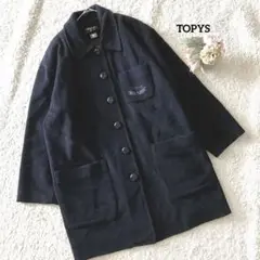 トピィーズ TOPYS ウールコート ロゴ ブラック アウター 人気