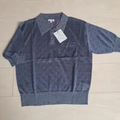 DRESSTENOR 半袖ポロシャツ ラメ★ドット★シースルー★38★Tシャツのサムネイル