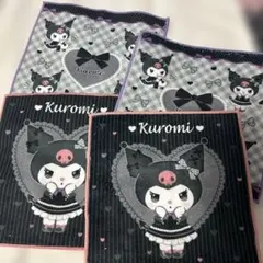 Kuromi キャラクター ハンカチ 4枚セット