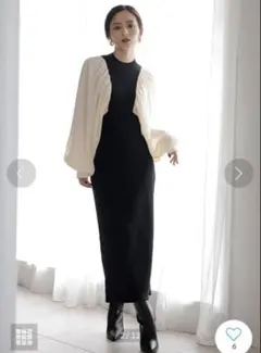 アニュアンス anuans バルーンスリーブ ニットワンピ