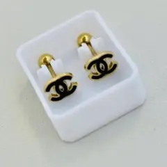 シャネル好き ゴールド ピアス ヴィンテージ ノベルティー 韓国 ミニ