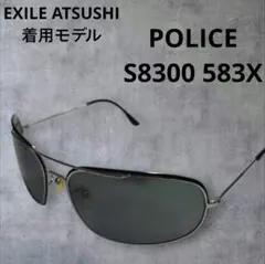 POLICE ポリス サングラス 度なし S8300 583X　ケース付のサムネイル