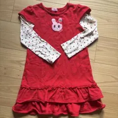 ウサギ刺繍付き赤長袖カットソー 21