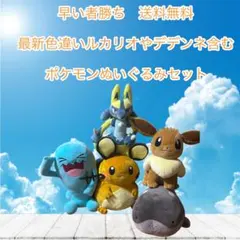 早い者勝ち　最新ルカリオやデデンネなど、ポケモンぬいぐるみセット