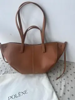 POLENE Cyme ポレーヌ キャメル 2wayトートバッグ