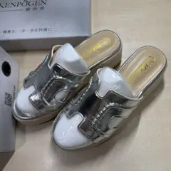 ケンポゲン健歩源 メッシュサンダル インヒール 25センチ 幅広 - メルカリ