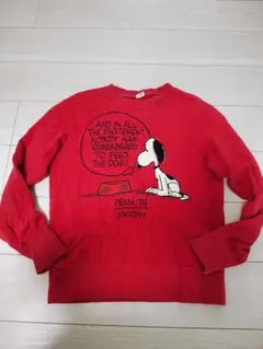 SNOOPY　スヌーピー　トレーナー　スウェット　赤　ユニクロ　UT
