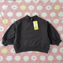 【新品・タグ付き】オーバーサイズ 長袖トレーナー 90 グレー 裏起毛 秋冬