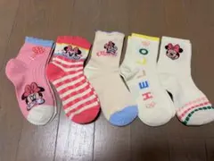 ミニー柄靴下　キッズ　5足セット