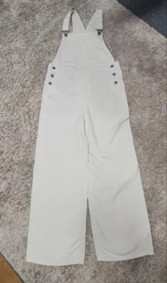 GU ホワイト サロペット オーバーオール コットン100% M