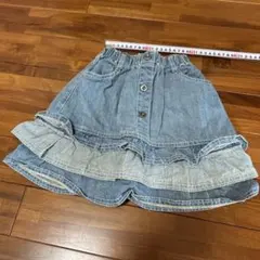 ③デニムフリルスカート 130cm