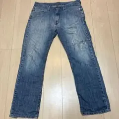 希少】リーバイス デニムジーンズ ダメージクラッシュ縦落ちグランジ 