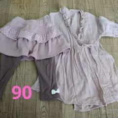 スカートとレギンス90センチとワンピース90センチ2枚まとめ売り