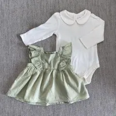 2着セットGAPベビー長袖ロンパース70cm、H&Mベビートップス60〜70cm