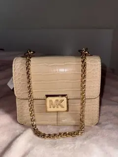 Michael Kors ベージュ クロコ型押し ショルダーバッグ
