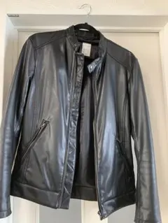 合皮レザージャケット黒