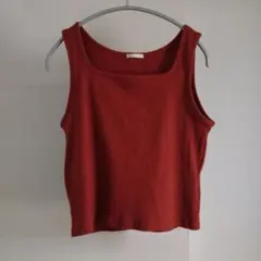 GU リブ編み ノースリーブ トップス