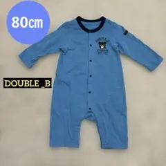 【美品】ダブルB ミキハウス 長袖 カバーオール 80 男の子