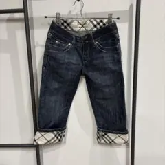（B2）BURBERRY ダークデニム クロップドパンツのサムネイル