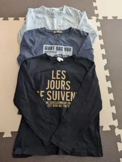 長袖　ロンT　ロングTシャツ　130cm　3枚セット　ワールド