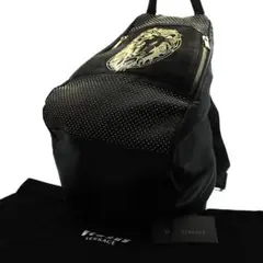 VERSACE　ヴェルサーチ メデューサ レザー バックパック　リュック　革　黒のサムネイル