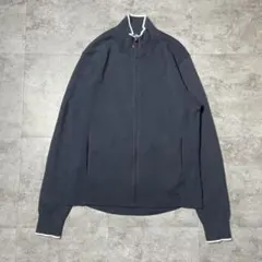 UNIQLO ネイビー ジップアップセーター Lサイズ　良シルエット