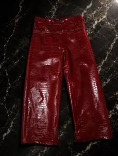 GOAR.ARCHIVE クロコレザー 赤ZIPPER PANTS CROCのサムネイル