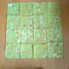 【未使用】Syhilla 花柄 緑色 大判ハンカチ