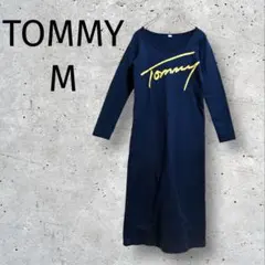 トミー◆TOMMY/カットソーワンピース/M/ネイビー/ラクチンコーデ1767