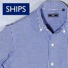 【美品】SHIPS シップス イタリアンカラー B.D アイスコットン 37