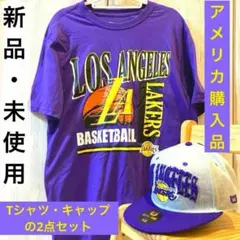 【新品】US・Mサイズ　レイカーズ 八村塁 NBA　Tシャツ　帽子　アメリカ購入