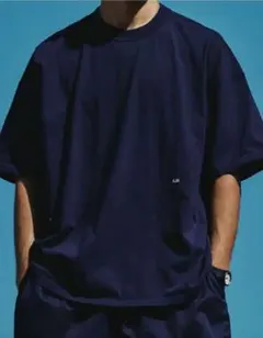 【新品】ファミマ A.H 長谷川昭雄 ビッグTシャツ ネイビー