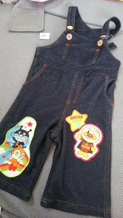 アンパンマンバイキンマンドキンちゃん新品未使用デニム風オーバーオール