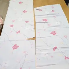 正絹小紋、解き洗いした物一着分、裏生地は無し、 全パーツ揃ってます