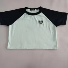 CHIP CLIP クロップドTシャツ ホワイト/ブラック