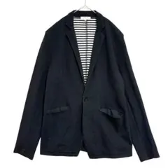 ブルーレーベル　スウェット テーラードジャケット　カジュアル　黒　L