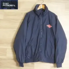 PORT AUTHORITY ナイロンジャケット ブルゾン 裏フリース ネイビー