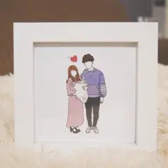 線画フレーム付き