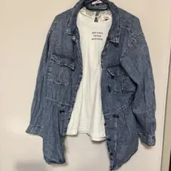 ピンクラテ　Ｔシャツと薄手デニムシャツのセットのサムネイル