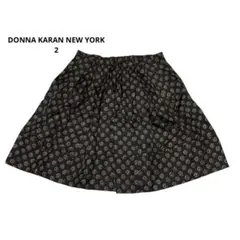 ダナキャランニューヨーク　DKNY ひざ丈スカート　シルク100% ブラックのサムネイル
