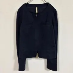 【UNTITLED】(S)ノーカラージャケット/フォーマルジャンバー/日本製