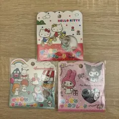 【正規品】サンリオキャラクターズ　おはじきシールフレーク　3種類セット