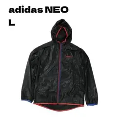 adidas ナイロンジャケット ゴルフウェア マウンテンパーカー ブラック L